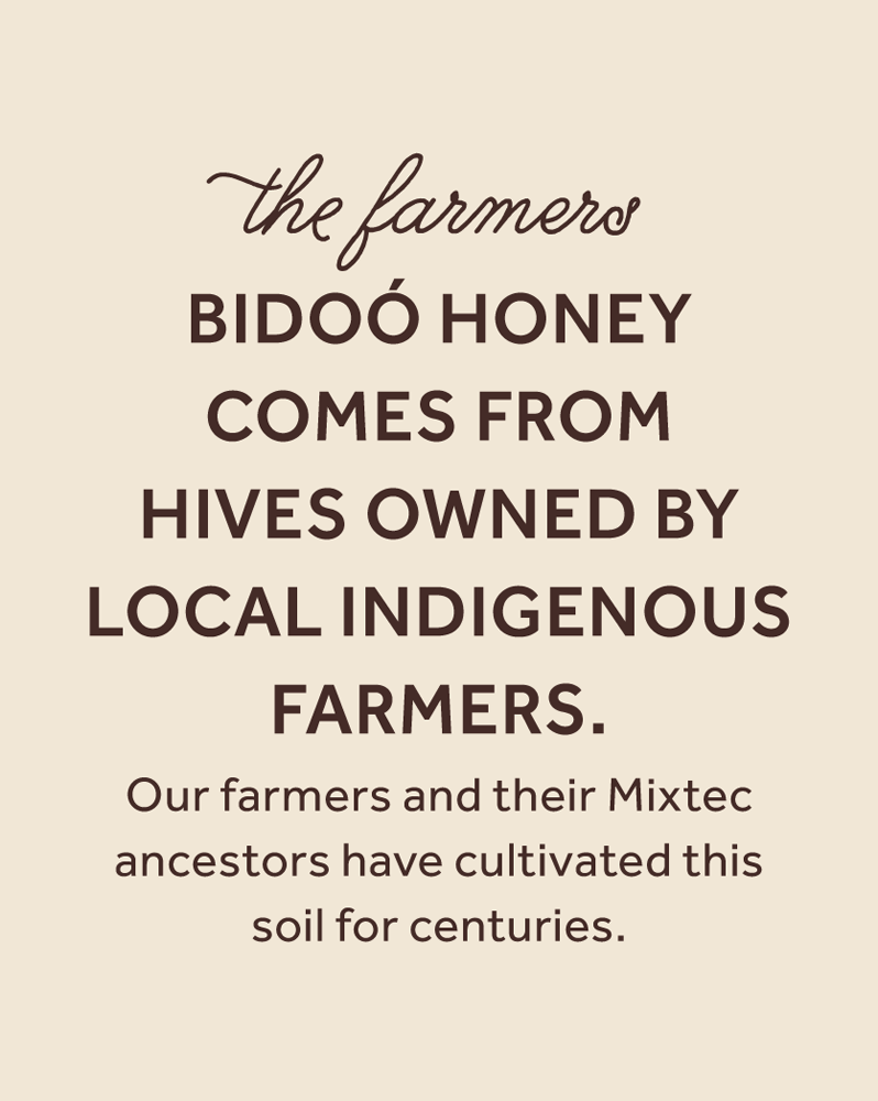 BIDOÓ honey comes from hives owned my local indigenous farmers.